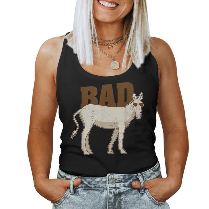 Bad Ass Badass Donkey Cool Cute Donkeys Tough Guy Women Tank Top