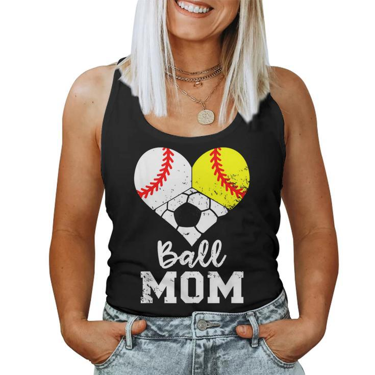 Ball Mom Baseball Softball Soccer Mom Women Tank Top