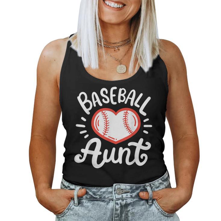 Baseball Aunt Auntie Women Tank Top