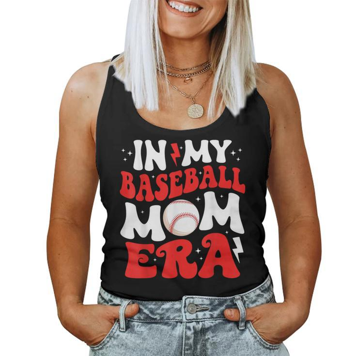 In My Baseball Mom Era Cute Groovy Baseball Women Tank Top
