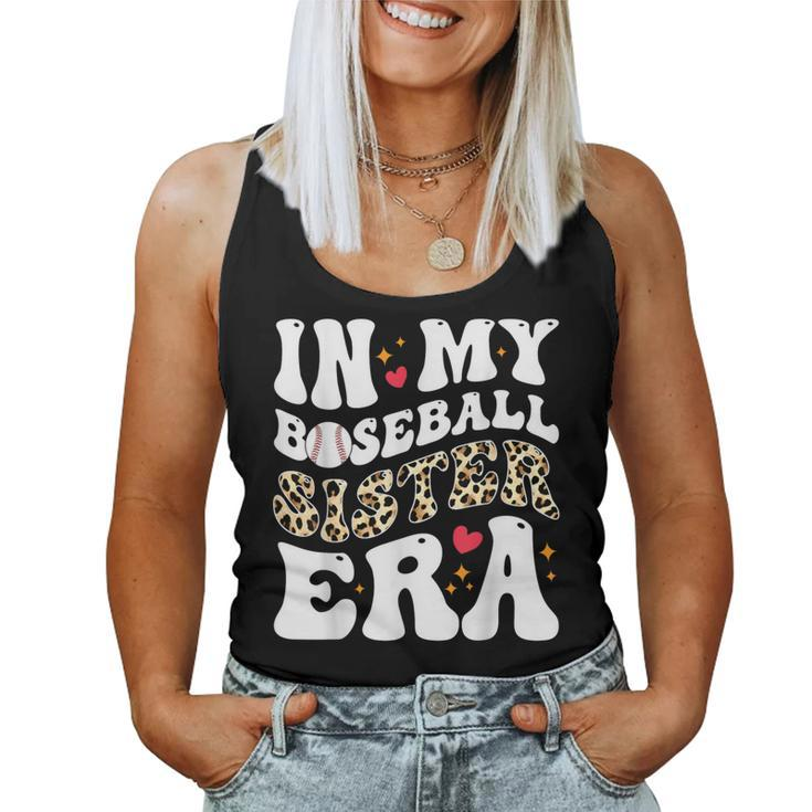 In My Baseball Sister Era Leopard Skin Sister Baseball Cool Women Tank Top
