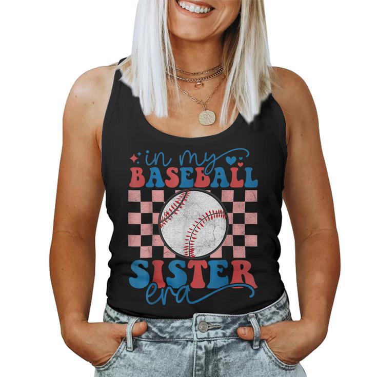 In My Baseball Sister Era Retro Vintage Baseball Sister Women Tank Top