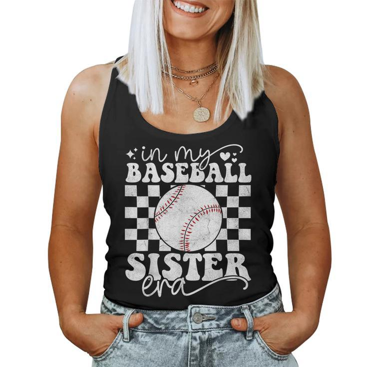 In My Baseball Sister Era Baseball Sister Women Tank Top