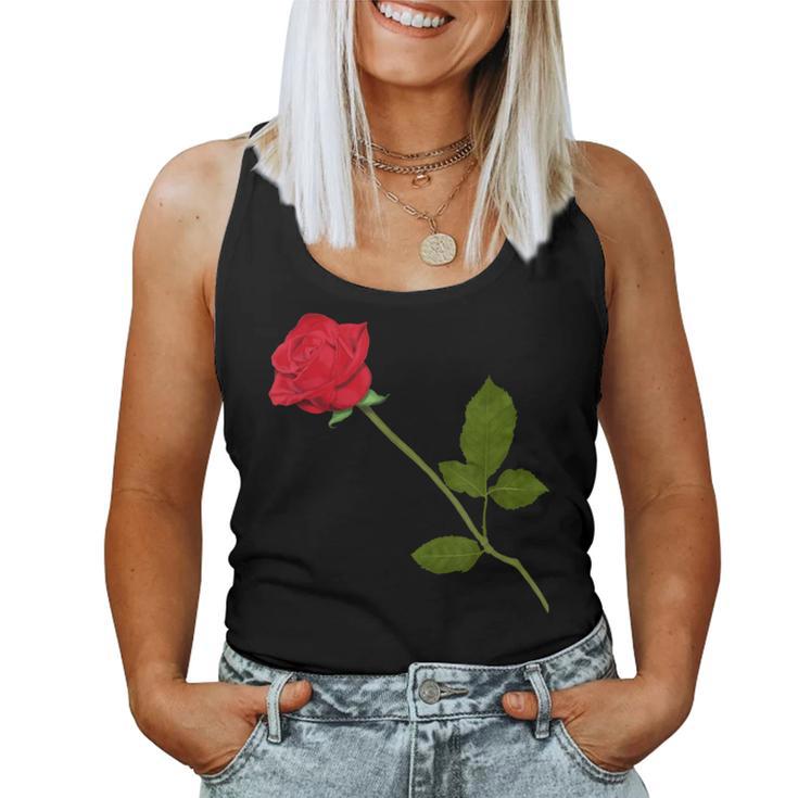 Beautiful Single Red Rose Flower Og Only Found Here Women Tank Top