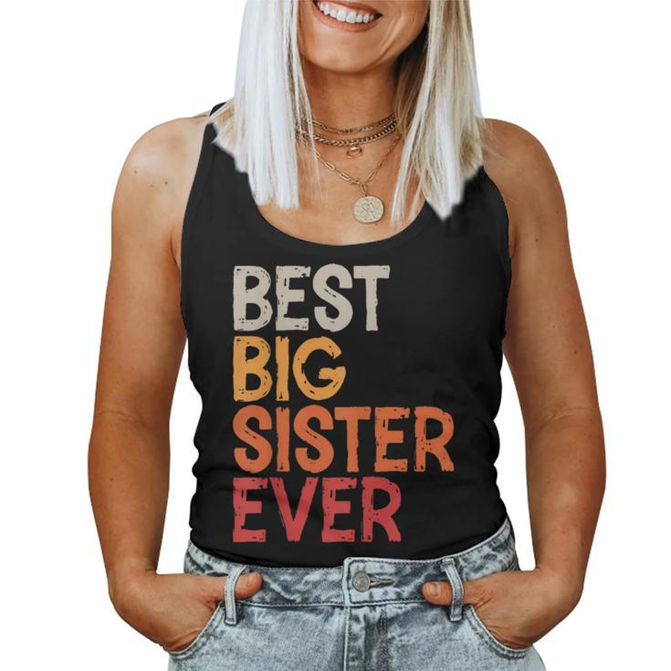 Best Big Sister Ever Sibling Vintage Distressed Big Sister Women Tank Top