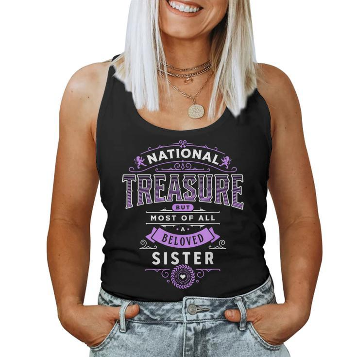 Best Sister Ever National Treasure Birthday Elegant Women Tank Top