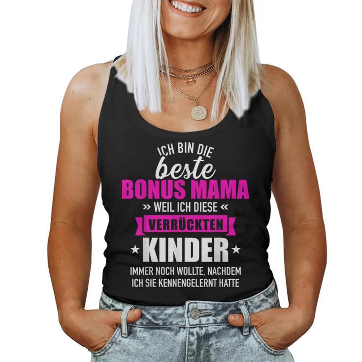 Beste Bonus Mamaonerrückten Kinder Slogan Tank Top Frauen