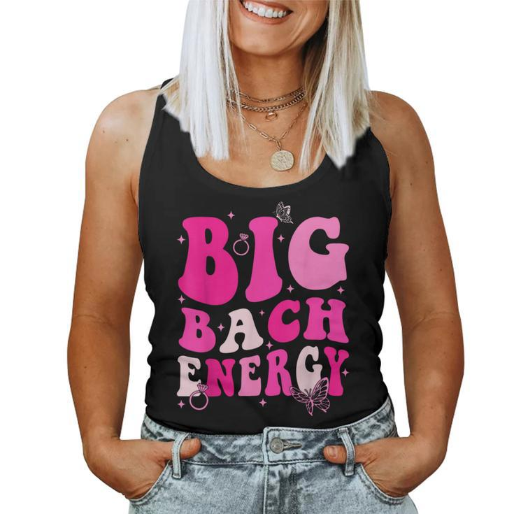 Big Bach Energy Bridesmaid Pink Groovy Bachelorette Party Women Tank Top