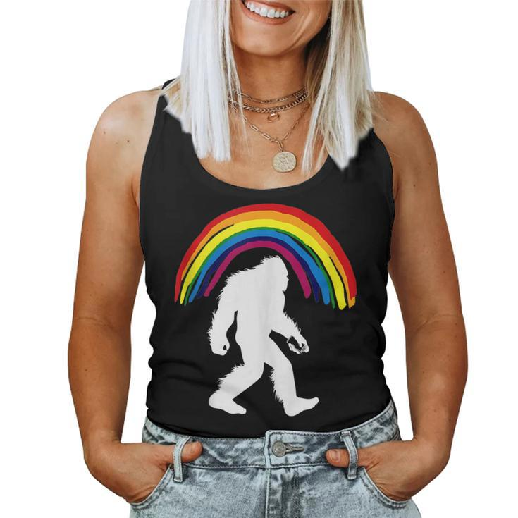Bigfoot Graffiti Rainbow Sasquatch Tagger Women Tank Top