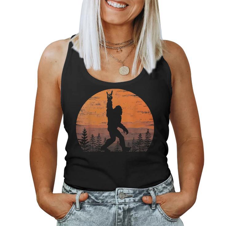 Bigfoot Moon Graphic Night Forest Cool Sasquatch Women Women Tank Top