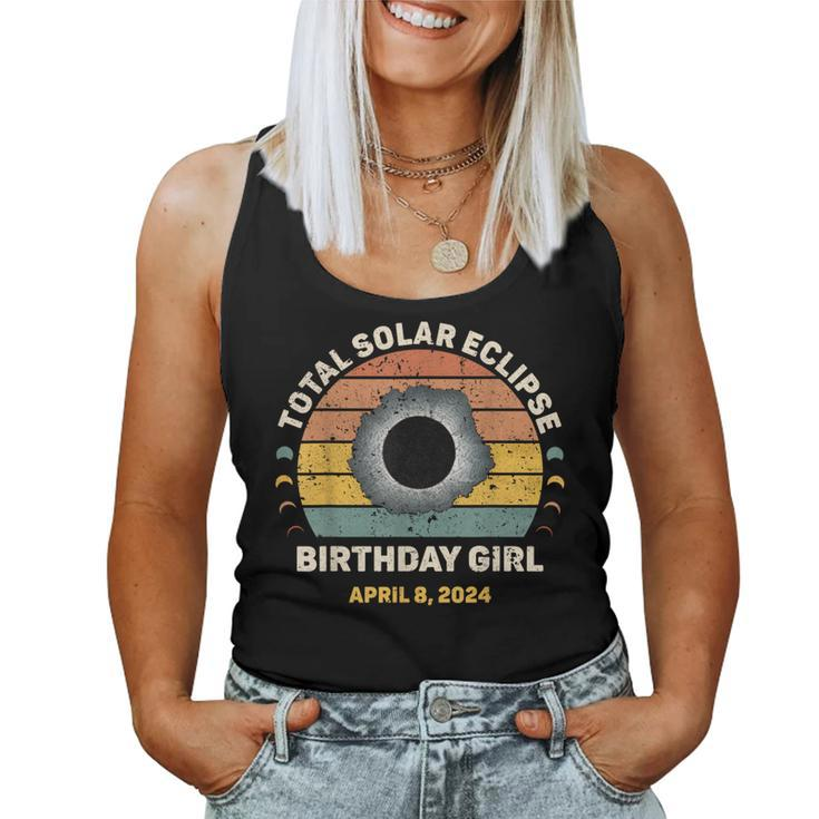 Birthday Girl Vintage Totality Spring Solar Eclipse Women Tank Top
