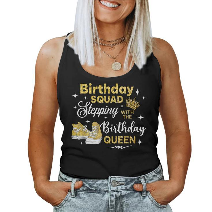 Birthday Squad Shoes Stepping With The Birthday Queen Women Tank Top