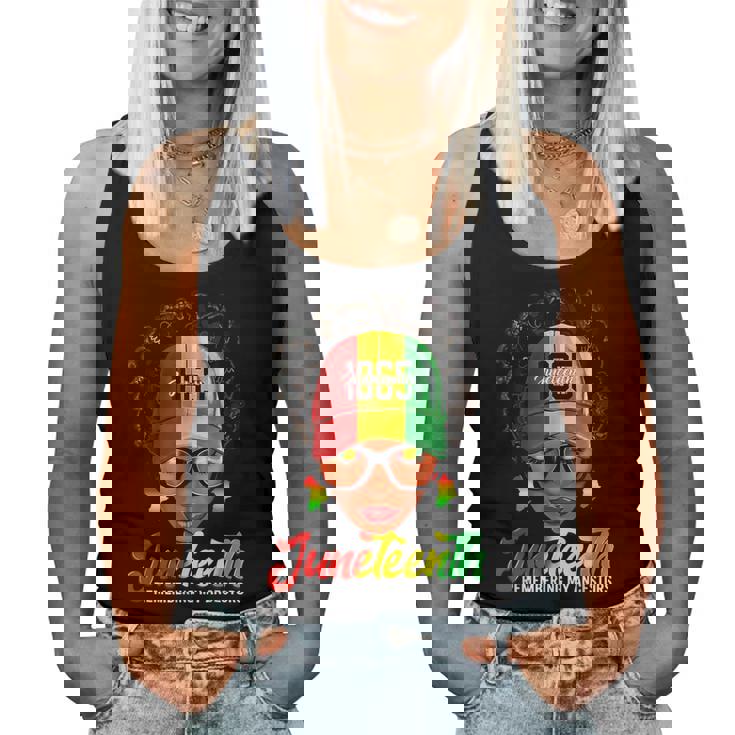 Black Messy Bun Junenth Remembering My Ancestors Women Tank Top