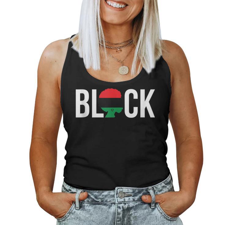 Black Pride Afro Pride Pan African Flag Melanin Black Woman Women Tank Top