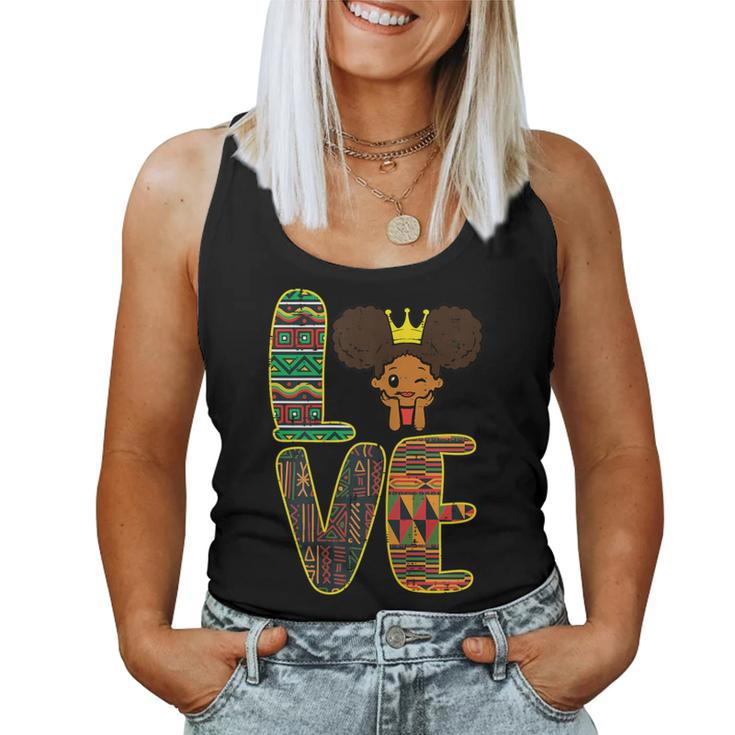 Black History Love Afro Girl African Pride Kid Toddler Youth Women Tank Top