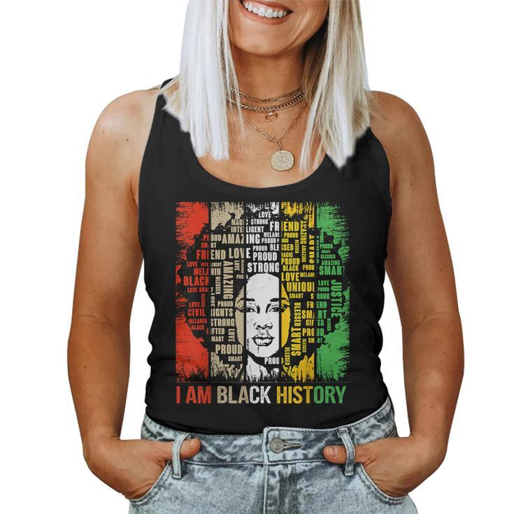 I Am Black History Month Girls Black Queen Melanin Women Tank Top