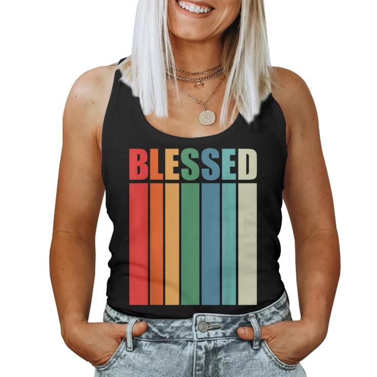 Blessed Christian Faith Inspiration Quote – Vintage Color Women Tank Top