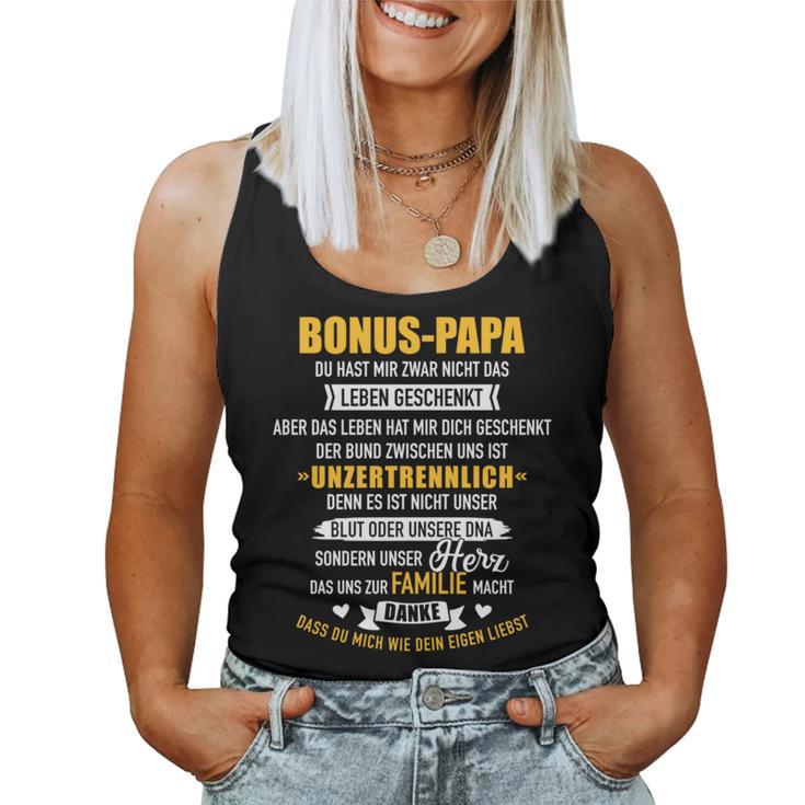 Bonus Papa Saying Inzerseparlich Danke Für Stepdaughter Tank Top Frauen