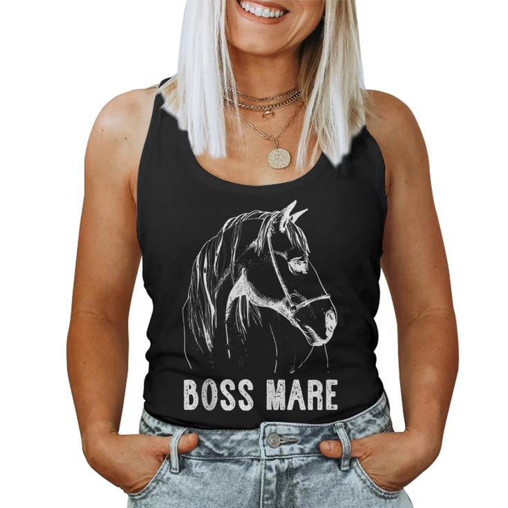 Boss Mare Horseback Riding Equestrians Horse Women Women Tank Top