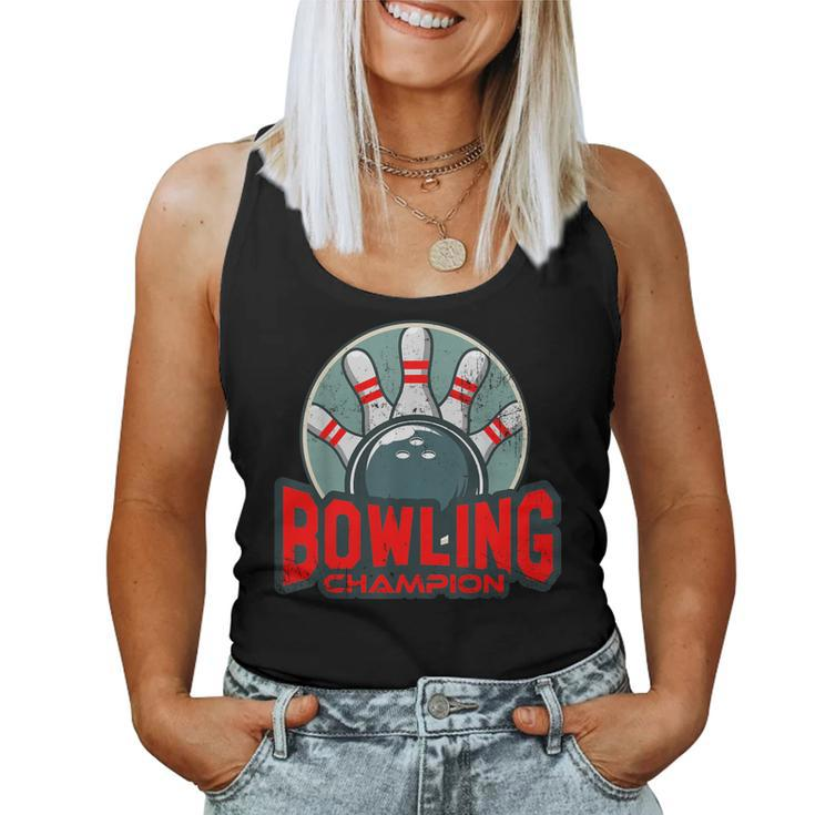 Bowling For MenBowling Champion Vintage Women Tank Top