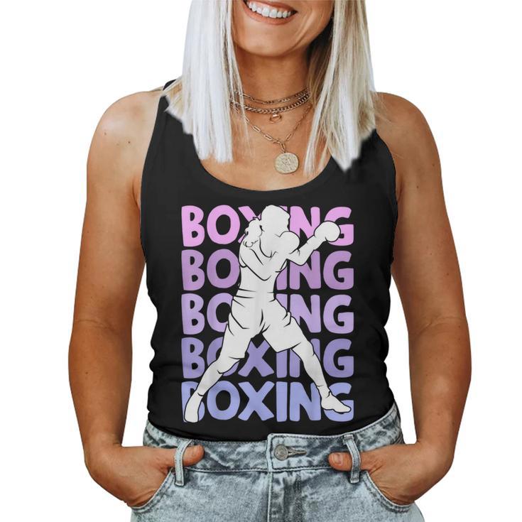 Boxeo Boxeador Chica Niña Camiseta sin mangas para mujer