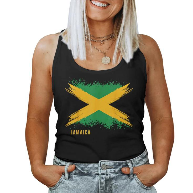 Boy Girl And Country Flag Of Jamaica Women Tank Top