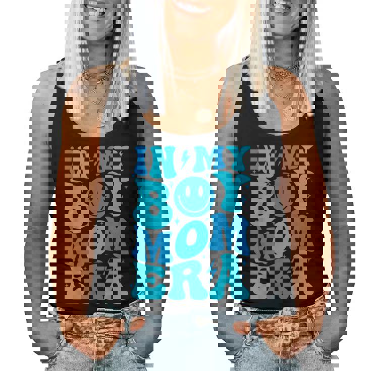 In My Boy Mom Era Retro Groovy Mom Life Happy Mother's Day Women Tank Top