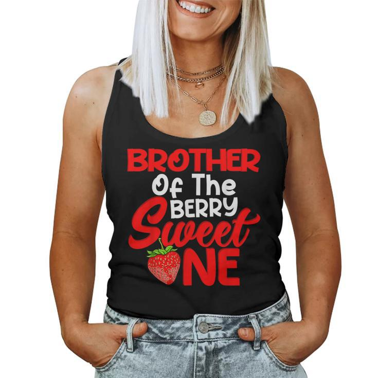 Brother Berry Sweet One Birthday Girl Strawberry Family Women Tank Top