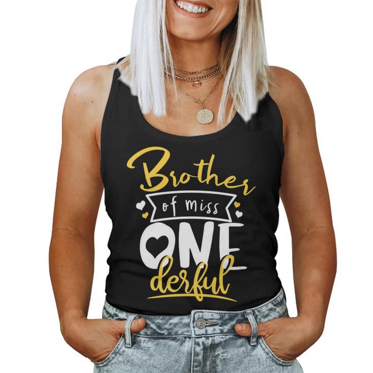 Brother Of Miss Onederful 1St Birthday Girl First Women Tank Top