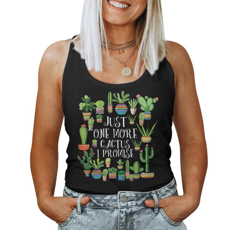 Camisa De Cactus Just One More Camisa De Cactus Amante De Las Plantas Cactus Camiseta sin mangas para mujer Regaloses