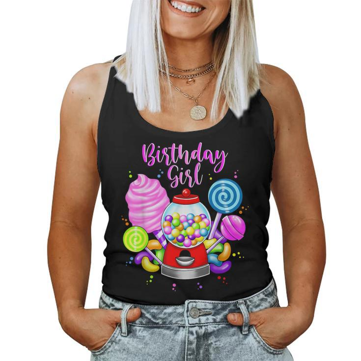 Candy Machine Birthday Girl Sweet Candyland Matching Family Women Tank Top