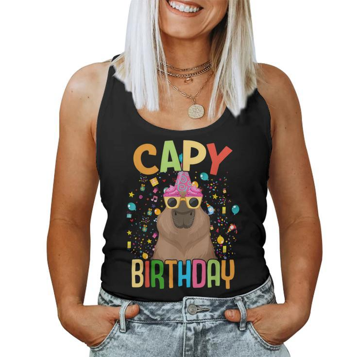 Capy Birthday Capybara Animals Boys Girls Birthday Women Tank Top