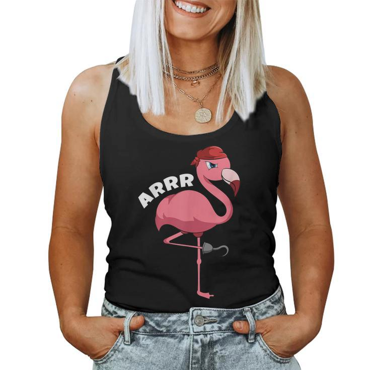 Caribbean Freebooter Sea Thief Girl Flamingo Pirate Women Tank Top