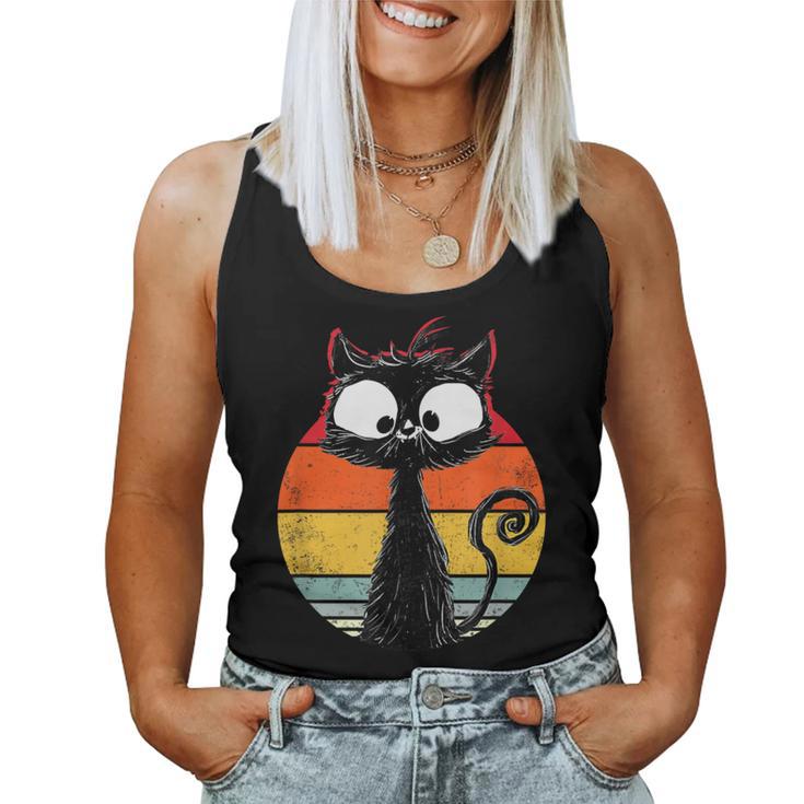 Cat Mummy Cute Retrointage Cat Sunset Cat Tank Top Frauen