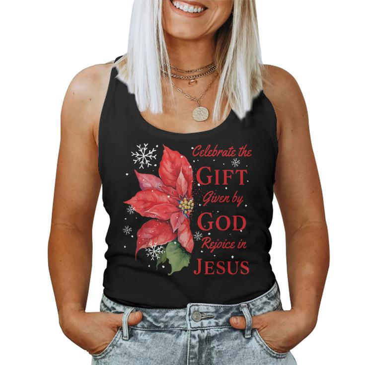 Celebrate Jesus Birth Christian Christmas Women Tank Top