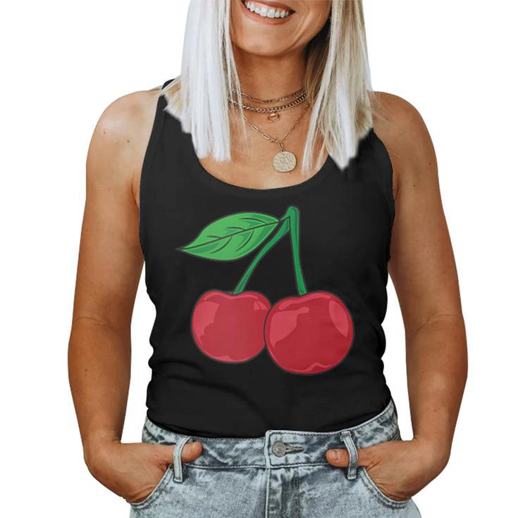 Cherry Pocket Fruit Lover Sweet Bomb Farmer Red Cherries Women Tank Top