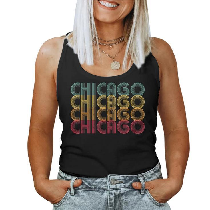 Chicago Il IllinoisVintage Retro Style Women Women Tank Top