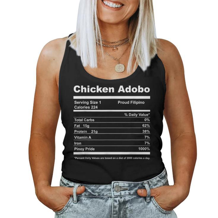 Chicken Adobo Nutrition Facts Filipino Pride Women Tank Top