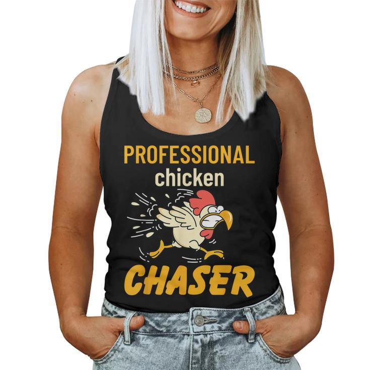 Chicken Professional Chaser Farmer Farm Women Tank Top