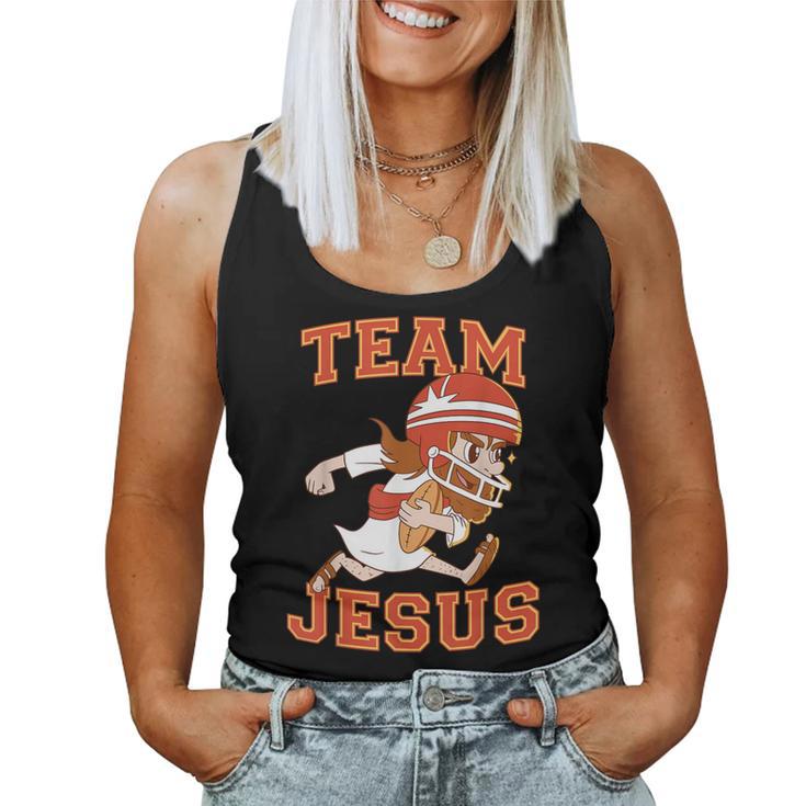 Christian Team Jesus Football Lover Faith Hope Christmas Women Tank Top