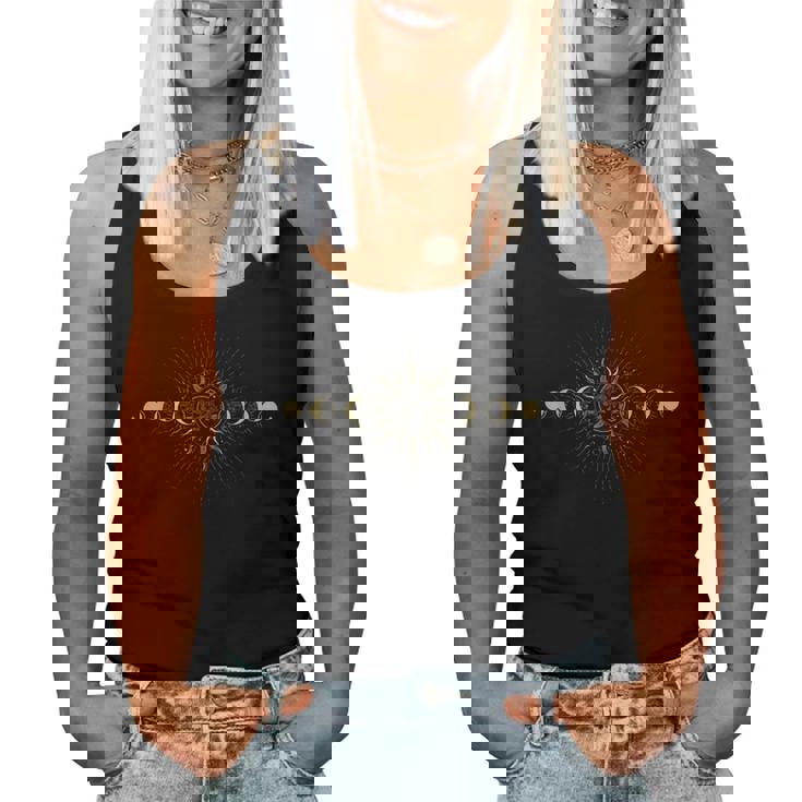 Ciclo Lunar Wicca Mágica Pagana Ciclo Celestial Wiccan Camiseta sin mangas para mujer