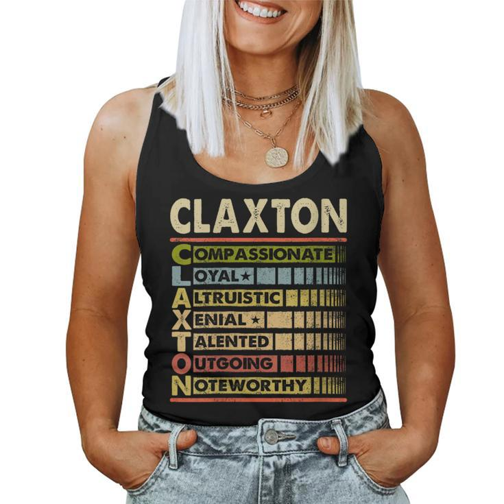 Claxton Family Name Claxton Last Name Team Women Tank Top