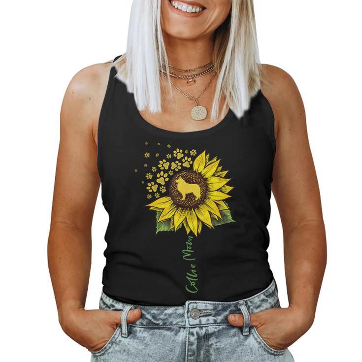 Collie Mom Sunflower Rough Collie Dog Mom Mama Women Tank Top