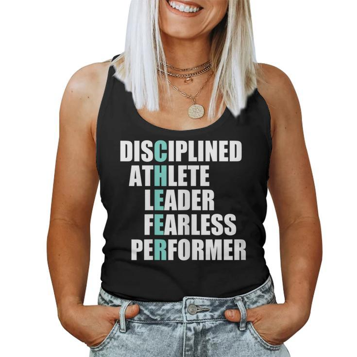 Cool Cheer Disciplined Athlete Leader Fearless Performer Women Tank Top