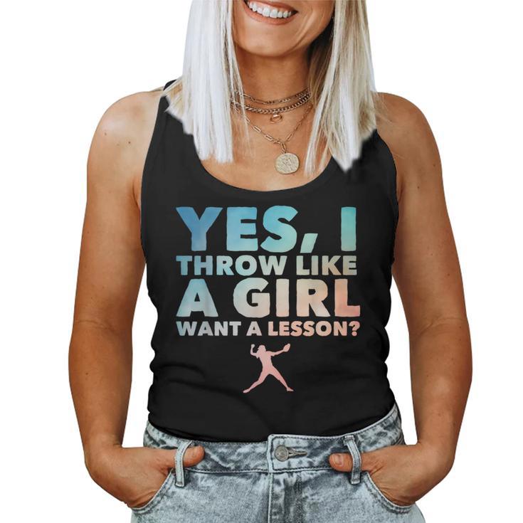 Cool Softball For Girls Pitcher Softball Player Women Tank Top