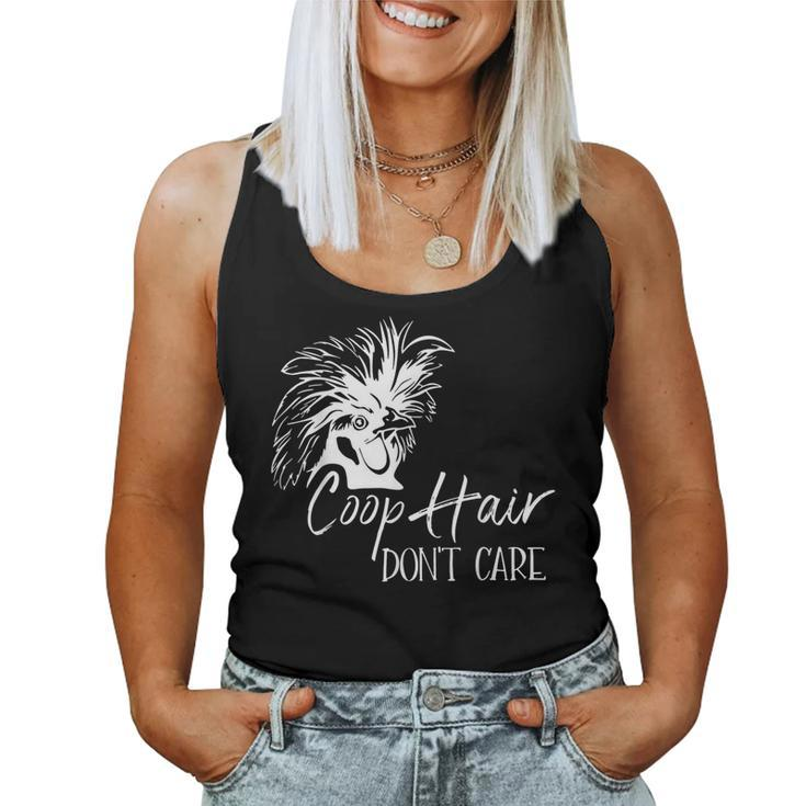 Coop Hair Don't Care Farm Animal Hen Chicken Lover Women Tank Top
