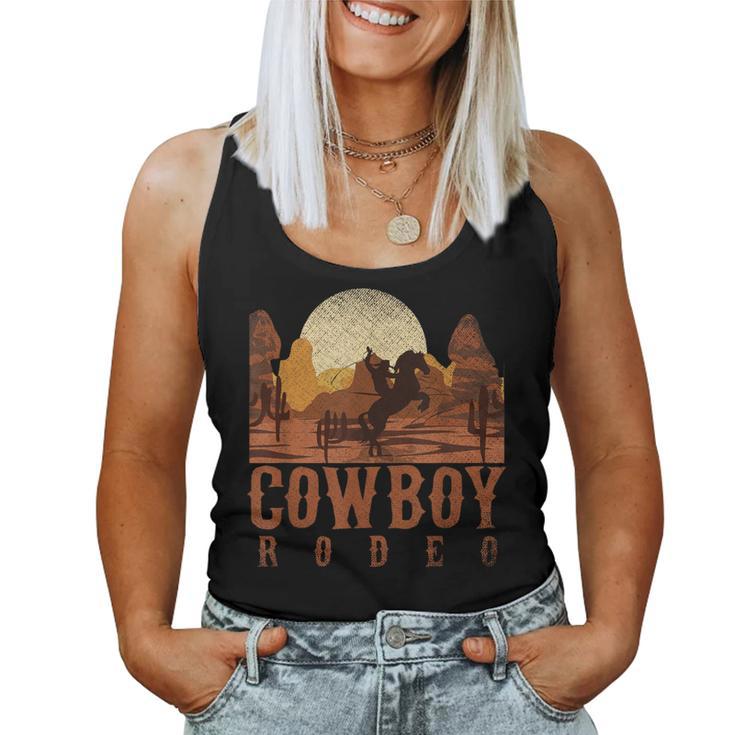 Cowboy Rodeo Western Texan Horseback Riding Cowboy Women Tank Top