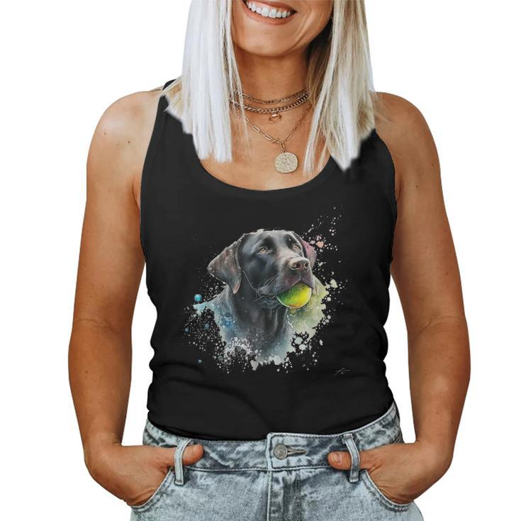 Cute Black Lab Black Labrador Retriever Puppy Dog Mom Animal Women Tank Top