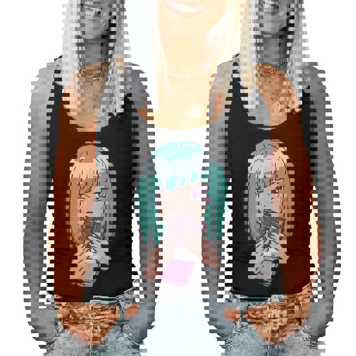 Cute Chocolate Anime Girl Japanese Women Tank Top