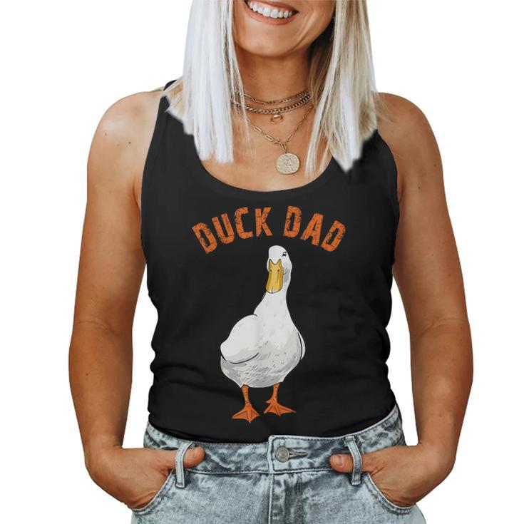 Cute Duck Dad Lover Illustration Duck Owner Women Tank Top